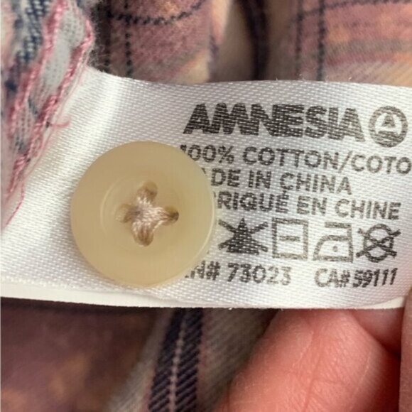 Amnesia Distressed Plaid Shirt - Picture 8 of 8